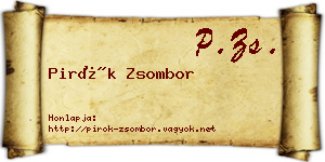 Pirók Zsombor névjegykártya