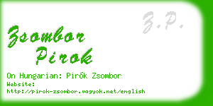 zsombor pirok business card