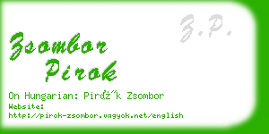 zsombor pirok business card